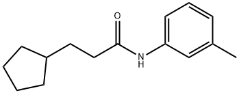 3-cyclopentyl-N-(3-methylphenyl)propanamide 结构式