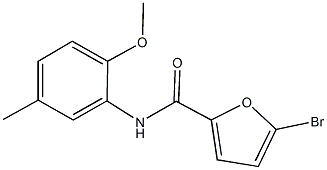 5-bromo-N-(2-methoxy-5-methylphenyl)-2-furamide 结构式