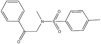 N,4-dimethyl-N-(2-oxo-2-phenylethyl)benzenesulfonamide 结构式