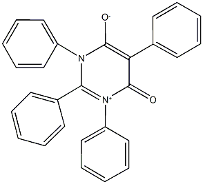 6-oxo-1,2,3,5-tetraphenyl-3,6-dihydropyrimidin-1-ium-4-olate 结构式