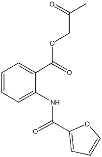 2-oxopropyl 2-(2-furoylamino)benzoate 结构式