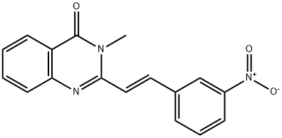 2-(2-{3-nitrophenyl}vinyl)-3-methyl-4(3H)-quinazolinone 结构式