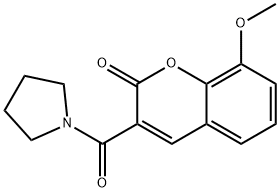 8-methoxy-3-(1-pyrrolidinylcarbonyl)-2H-chromen-2-one 结构式