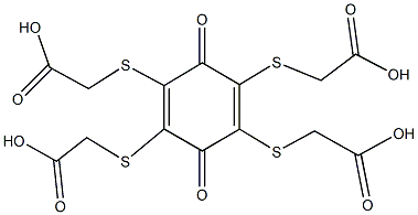 ({2,4,5-tris[(carboxymethyl)sulfanyl]-3,6-dioxo-1,4-cyclohexadien-1-yl}sulfanyl)acetic acid 结构式