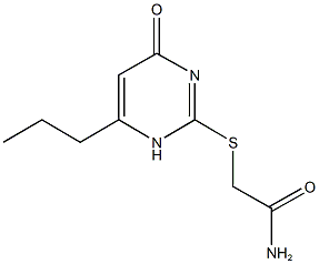 2-[(4-oxo-6-propyl-1,4-dihydro-2-pyrimidinyl)sulfanyl]acetamide 结构式