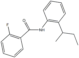 N-(2-sec-butylphenyl)-2-fluorobenzamide 结构式