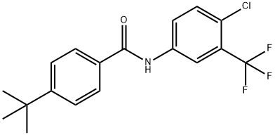 4-tert-butyl-N-[4-chloro-3-(trifluoromethyl)phenyl]benzamide 结构式