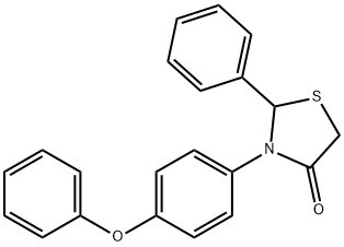 3-(4-phenoxyphenyl)-2-phenyl-1,3-thiazolidin-4-one 结构式