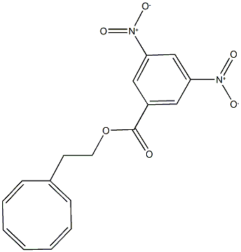 2-(1,3,5,7-cyclooctatetraenyl)ethyl 3,5-bisnitrobenzoate 结构式