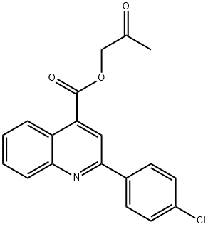 2-oxopropyl 2-(4-chlorophenyl)-4-quinolinecarboxylate 结构式