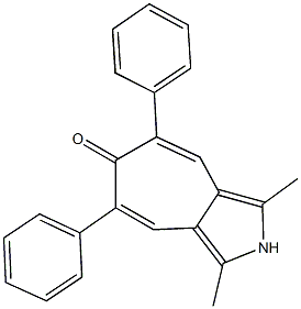 1,3-dimethyl-5,7-diphenylcyclohepta[c]pyrrol-6(2H)-one 结构式