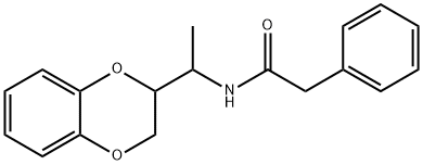 N-[1-(2,3-dihydro-1,4-benzodioxin-2-yl)ethyl]-2-phenylacetamide 结构式