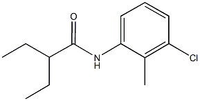 N-(3-chloro-2-methylphenyl)-2-ethylbutanamide 结构式