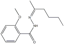 2-methoxy-N'-(1-methylpentylidene)benzohydrazide 结构式