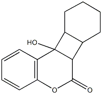 10b-hydroxy-6a,6b,7,8,9,10,10a,10b-octahydro-6H-benzo[3,4]cyclobuta[1,2-c]chromen-6-one 结构式