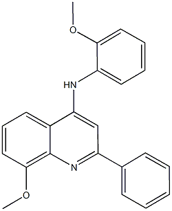 N-(2-methoxyphenyl)-N-(8-methoxy-2-phenyl-4-quinolinyl)amine 结构式