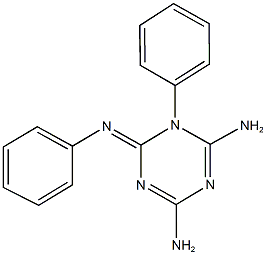 1-phenyl-6-(phenylimino)-1,6-dihydro-1,3,5-triazine-2,4-diamine 结构式