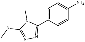 4-[4-methyl-5-(methylsulfanyl)-4H-1,2,4-triazol-3-yl]phenylamine 结构式