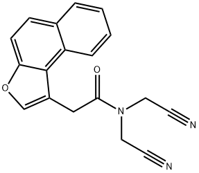 N,N-bis(cyanomethyl)-2-naphtho[2,1-b]furan-1-ylacetamide 结构式