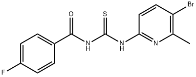 N-(5-bromo-6-methyl-2-pyridinyl)-N'-(4-fluorobenzoyl)thiourea 结构式