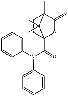 4,7,7-trimethyl-3-oxo-N,N-diphenyl-2-oxabicyclo[2.2.1]heptane-1-carboxamide 结构式