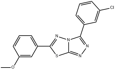 3-[3-(3-chlorophenyl)[1,2,4]triazolo[3,4-b][1,3,4]thiadiazol-6-yl]phenyl methyl ether 结构式