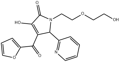 4-(2-furoyl)-3-hydroxy-1-[2-(2-hydroxyethoxy)ethyl]-5-(2-pyridinyl)-1,5-dihydro-2H-pyrrol-2-one 结构式