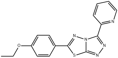 ethyl 4-[3-(2-pyridinyl)[1,2,4]triazolo[3,4-b][1,3,4]thiadiazol-6-yl]phenyl ether 结构式