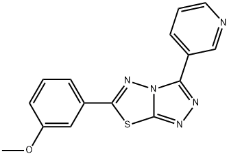 methyl 3-[3-(3-pyridinyl)[1,2,4]triazolo[3,4-b][1,3,4]thiadiazol-6-yl]phenyl ether 结构式