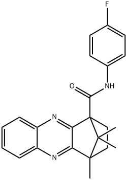 N-(4-fluorophenyl)-12,15,15-trimethyl-3,10-diazatetracyclo[10.2.1.0~2,11~.0~4,9~]pentadeca-2(11),3,5,7,9-pentaene-1-carboxamide 结构式