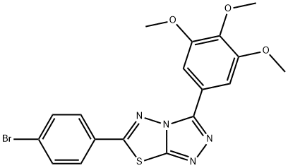 6-(4-bromophenyl)-3-(3,4,5-trimethoxyphenyl)[1,2,4]triazolo[3,4-b][1,3,4]thiadiazole 结构式