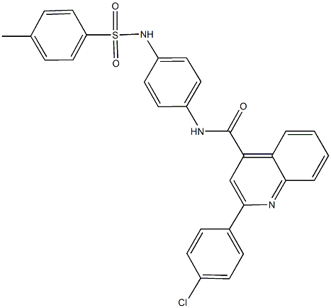 2-(4-chlorophenyl)-N-(4-{[(4-methylphenyl)sulfonyl]amino}phenyl)-4-quinolinecarboxamide 结构式