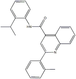 N-(2-isopropylphenyl)-2-(2-methylphenyl)-4-quinolinecarboxamide 结构式