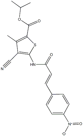 isopropyl 4-cyano-5-[(3-{4-nitrophenyl}acryloyl)amino]-3-methyl-2-thiophenecarboxylate 结构式