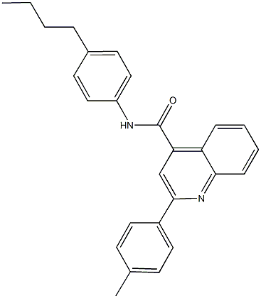 N-(4-butylphenyl)-2-(4-methylphenyl)-4-quinolinecarboxamide 结构式