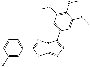 6-(3-chlorophenyl)-3-(3,4,5-trimethoxyphenyl)[1,2,4]triazolo[3,4-b][1,3,4]thiadiazole 结构式