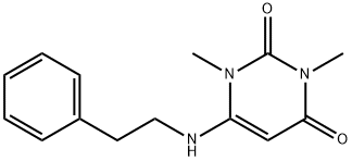 1,3-dimethyl-6-[(2-phenylethyl)amino]-2,4(1H,3H)-pyrimidinedione 结构式