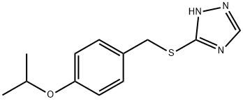 3-[(4-isopropoxybenzyl)sulfanyl]-4H-1,2,4-triazole 结构式