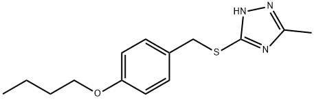 butyl 4-{[(5-methyl-4H-1,2,4-triazol-3-yl)sulfanyl]methyl}phenyl ether 结构式