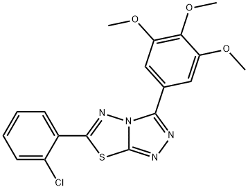 6-(2-chlorophenyl)-3-(3,4,5-trimethoxyphenyl)[1,2,4]triazolo[3,4-b][1,3,4]thiadiazole 结构式