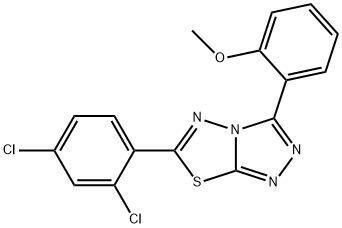 2-[6-(2,4-dichlorophenyl)[1,2,4]triazolo[3,4-b][1,3,4]thiadiazol-3-yl]phenyl methyl ether 结构式