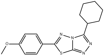 4-(3-cyclohexyl[1,2,4]triazolo[3,4-b][1,3,4]thiadiazol-6-yl)phenyl methyl ether 结构式