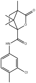 N-(3-chloro-4-methylphenyl)-4,7,7-trimethyl-3-oxo-2-oxabicyclo[2.2.1]heptane-1-carboxamide 结构式