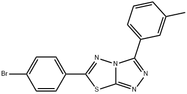 6-(4-bromophenyl)-3-(3-methylphenyl)[1,2,4]triazolo[3,4-b][1,3,4]thiadiazole 结构式