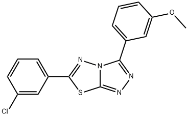 3-[6-(3-chlorophenyl)[1,2,4]triazolo[3,4-b][1,3,4]thiadiazol-3-yl]phenyl methyl ether 结构式