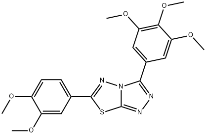 6-(3,4-dimethoxyphenyl)-3-(3,4,5-trimethoxyphenyl)[1,2,4]triazolo[3,4-b][1,3,4]thiadiazole 结构式