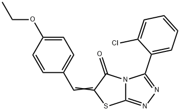 3-(2-chlorophenyl)-6-(4-ethoxybenzylidene)[1,3]thiazolo[2,3-c][1,2,4]triazol-5(6H)-one 结构式