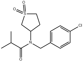 N-(4-chlorobenzyl)-N-(1,1-dioxidotetrahydro-3-thienyl)-2-methylpropanamide 结构式