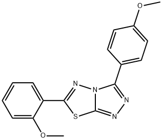 6-(2-methoxyphenyl)-3-(4-methoxyphenyl)[1,2,4]triazolo[3,4-b][1,3,4]thiadiazole 结构式