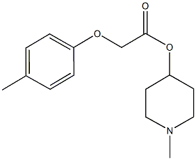 1-methyl-4-piperidinyl (4-methylphenoxy)acetate 结构式